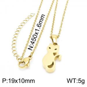 SS Gold-Plating Necklace - KN197128-TJG