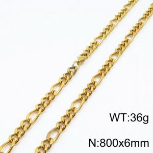 SS Gold-Plating Necklace - KN197214-Z