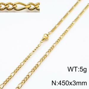SS Gold-Plating Necklace - KN197279-Z