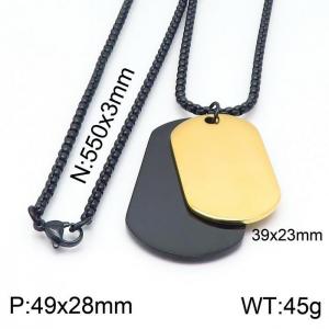 Stainless Steel Black-plating Necklace - KN197591-Z