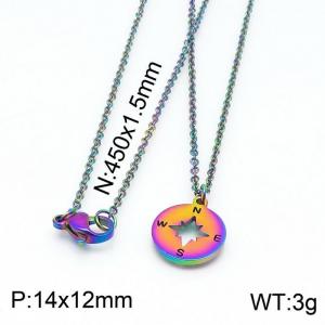 Colorful Plating Necklace - KN197597-Z