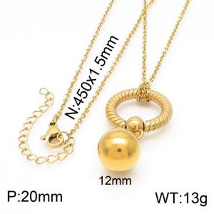 SS Gold-Plating Necklace - KN197602-Z