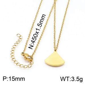 SS Gold-Plating Necklace - KN197604-Z