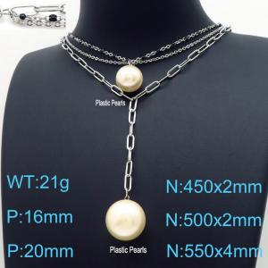 Stainless Steel Necklace - KN197628-Z