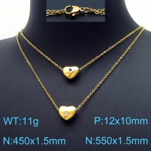 SS Gold-Plating Necklace - KN197637-Z