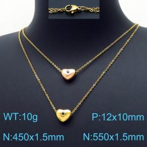 SS Gold-Plating Necklace - KN197639-Z