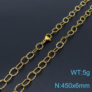 SS Gold-Plating Necklace - KN197671-Z