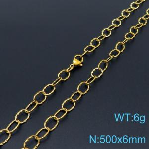 SS Gold-Plating Necklace - KN197672-Z