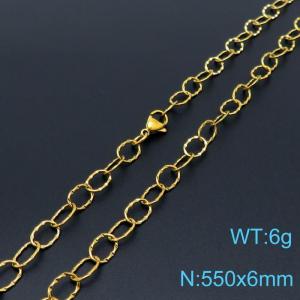 SS Gold-Plating Necklace - KN197673-Z