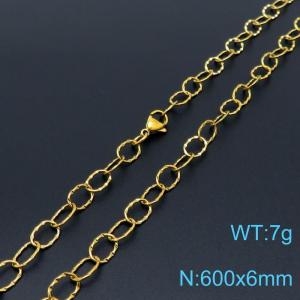 SS Gold-Plating Necklace - KN197674-Z