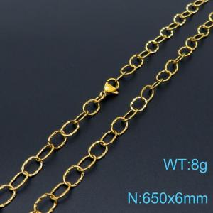 SS Gold-Plating Necklace - KN197675-Z