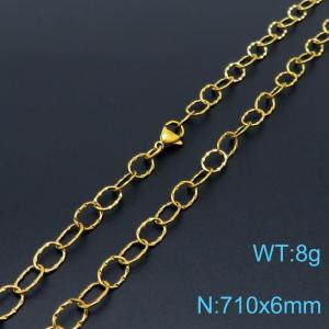 SS Gold-Plating Necklace - KN197676-Z