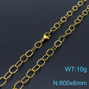 SS Gold-Plating Necklace - KN197678-Z