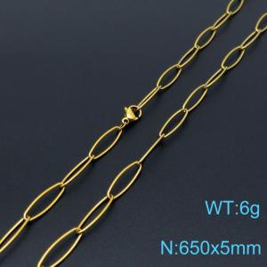 SS Gold-Plating Necklace - KN197691-Z