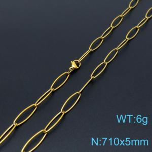 SS Gold-Plating Necklace - KN197692-Z
