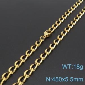 SS Gold-Plating Necklace - KN197703-Z