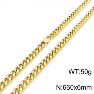 SS Gold-Plating Necklace - KN197729-KFC