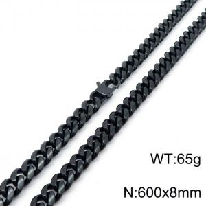 Stainless Steel Black-plating Necklace - KN197732-KFC