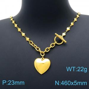 SS Gold-Plating Necklace - KN198050-Z