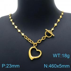 SS Gold-Plating Necklace - KN198051-Z