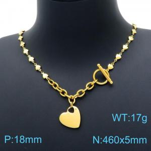 SS Gold-Plating Necklace - KN198053-Z