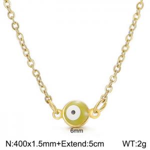 SS Gold-Plating Necklace - KN198125-Z
