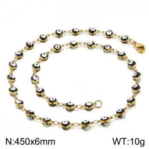 SS Gold-Plating Necklace - KN198157-Z