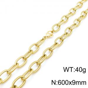 SS Gold-Plating Necklace - KN198365-Z