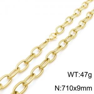 SS Gold-Plating Necklace - KN198367-Z