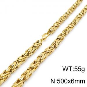 SS Gold-Plating Necklace - KN198387-Z