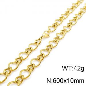 SS Gold-Plating Necklace - KN198413-Z