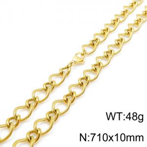 SS Gold-Plating Necklace - KN198415-Z