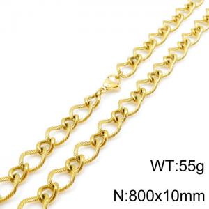 SS Gold-Plating Necklace - KN198417-Z