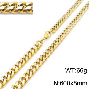 SS Gold-Plating Necklace - KN198432-Z