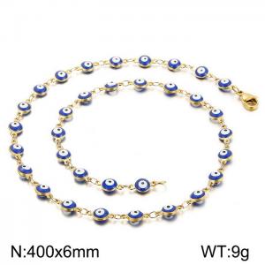 SS Gold-Plating Necklace - KN198482-Z