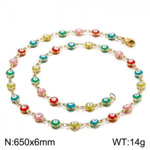 SS Gold-Plating Necklace - KN198494-Z