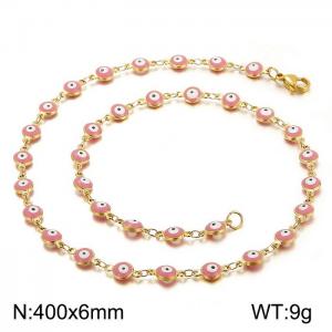 SS Gold-Plating Necklace - KN198506-Z