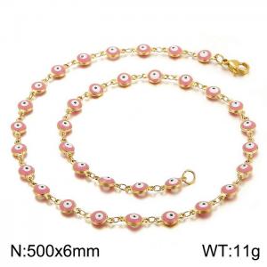 SS Gold-Plating Necklace - KN198507-Z