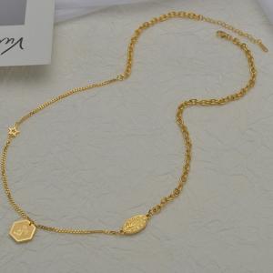 SS Gold-Plating Necklace - KN198523-WGHF