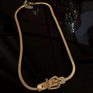 SS Gold-Plating Necklace - KN198534-WGYM
