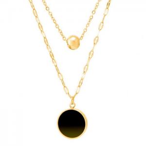SS Gold-Plating Necklace - KN198537-WGJL