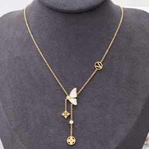SS Gold-Plating Necklace - KN198539-WGJL