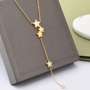 SS Gold-Plating Necklace - KN198544-WGJL