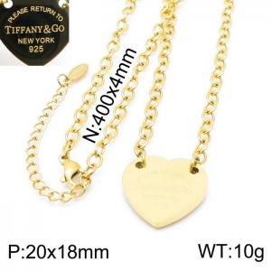 SS Gold-Plating Necklace - KN198585-KLX