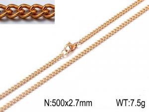 Staineless Steel Small Gold-plating Chain - KN198601-Z
