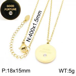 SS Gold-Plating Necklace - KN198659-KLX