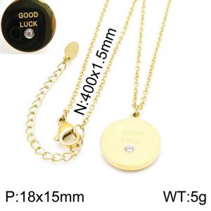 SS Gold-Plating Necklace - KN198662-KLX