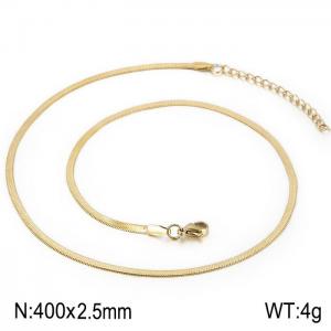 SS Gold-Plating Necklace - KN198675-WGHF