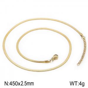 SS Gold-Plating Necklace - KN198678-WGHF