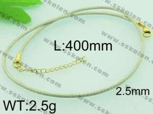 Stainless Steel Clasp with Fabric Cord - KN19883-Z